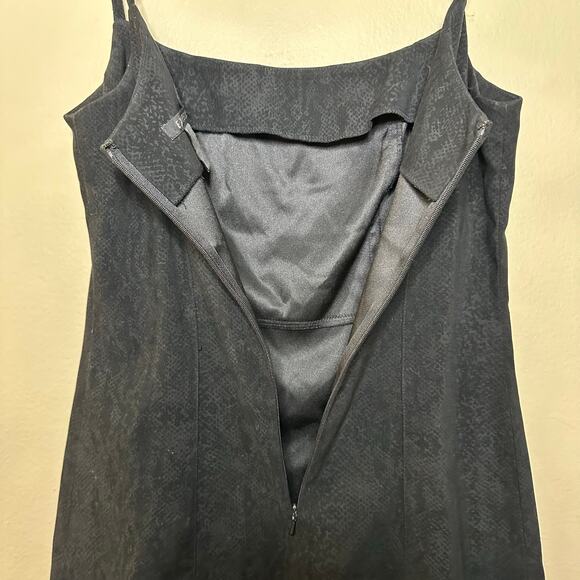 VTG Express Babydoll 90s Grunge Mini Cocktail Slip Dress Black Snakes print 8 - Picture 7 of 8